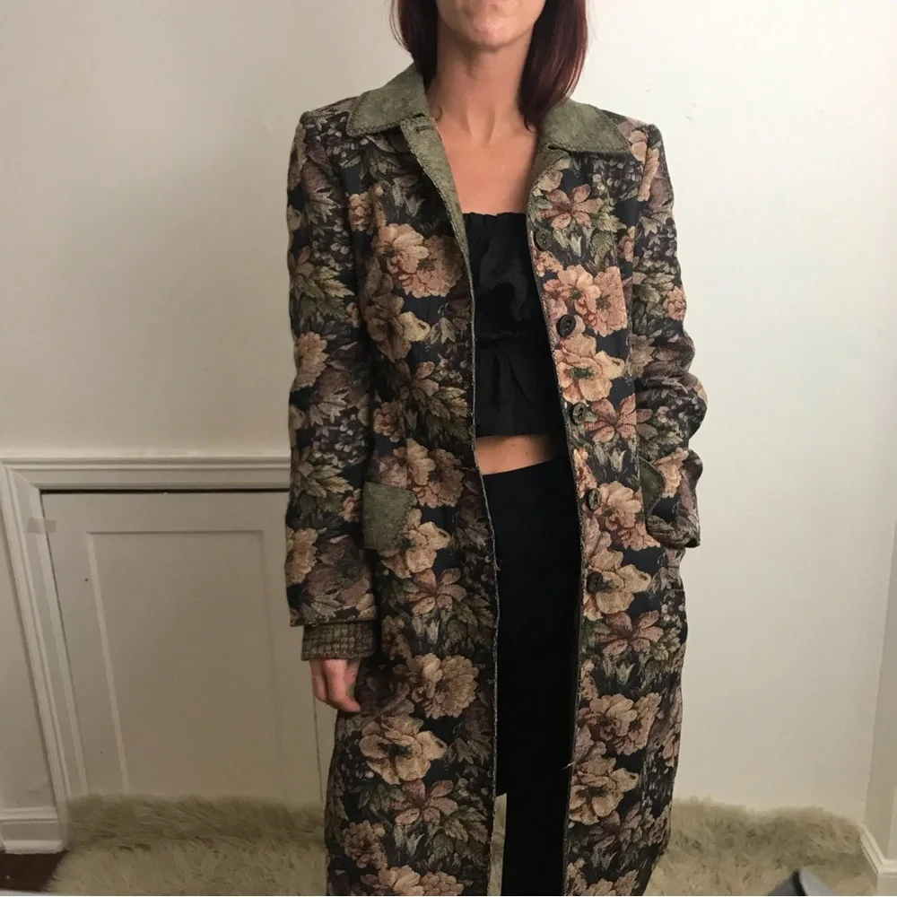 Philosophy Di Alberta Ferretti 90’s Romantic Tapestry Maxi Runway Rare Coat - Picture 15 of 16